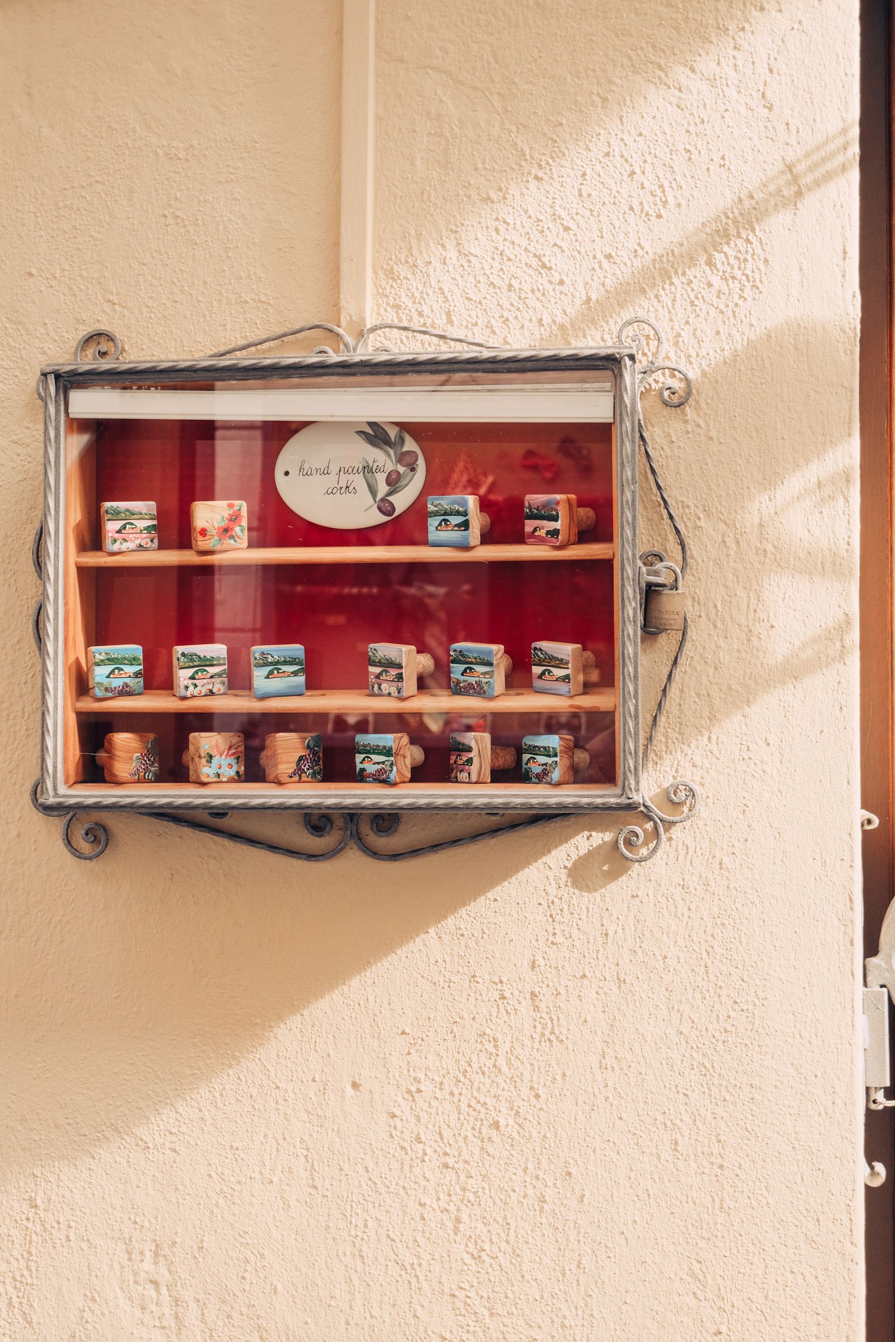 Display of handmade ceramic souvenirs